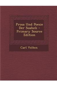 Prosa Und Poesie Der Suaheli