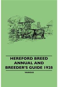 Hereford Breed Annual and Breeder's Guide 1928