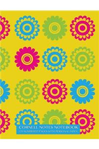 Cornell Notes Notebook 120 Numbered Pages with Personal Index