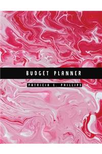 Budget Planner: Red Marble Large Budget Planner: Expense Tracker for 24 Months: Graph Paper Included