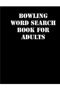 Bowling Word Search Book For Adults