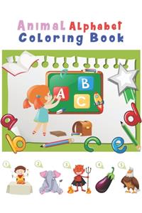 Animal Alphabet Coloring Book