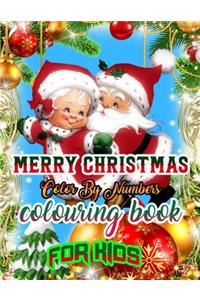 Merry Christmas Color by Numbers Coloring Book for Kids