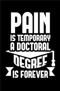 Pain Is Temporary A Doctoral Degree Is Forever