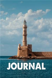 Lighthouse Sea Mood Clouds Journal