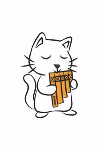 Panpipe Music Cat Notebook