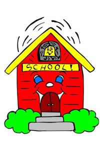 School Composition Book Little Red Schoolhouse 130 Pages