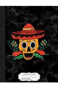 Mariachi Sugar Skull Composition Notebook
