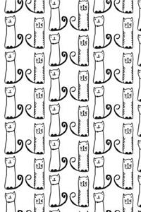 Bullet Journal Notebook for Cat Lovers Funny Tall Cats Pattern 1