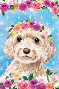 Bullet Journal Notebook for Dog Lovers Cockapoo in Flowers 4