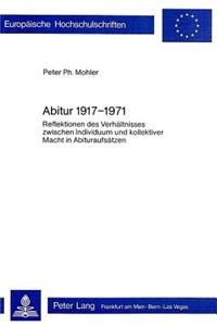 Abitur 1917 - 1971