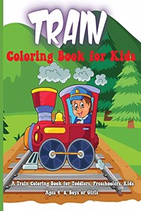 Train Coloring Book for Kids