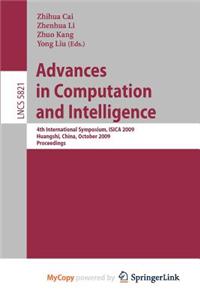 Advances in Computation and Intelligence