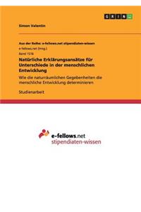 Natürliche Erklärungsansätze für Unterschiede in der menschlichen Entwicklung