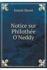 Notice Sur Philothée O'Neddy