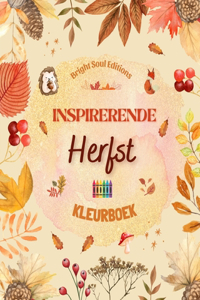 Inspirerende herfst Kleurboek Prachtige herfstelementen verweven in prachtige creatieve patronen