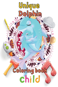 Unique Dolphin coloring book child