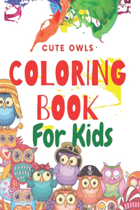 Owls cute coloring book for kids