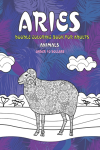 Doodle Coloring Book for Adults - Animals - Under 10 Dollars - Aries