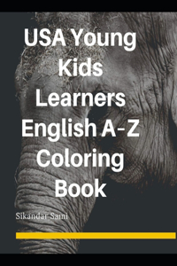 USA Young Kids Learners English A-Z Coloring Book