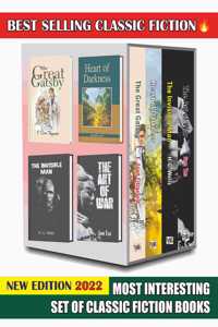 Most Interesting Classic Fiction Books Set Of 4, This Classic Books Set Comes With, The Art Of War By Sun Tzu Original, The Invisible Man, Heart Of Darkness By Joseph Conrad, The Great Gatsby Book