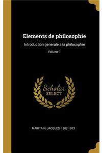 Elements de philosophie