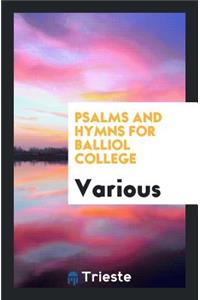 Psalms and Hymns for Balliol College