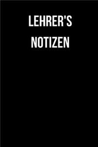 Lehrer's Notizen