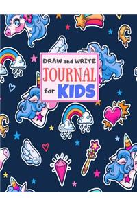 Draw and Write Journal for Kids: Cute Unicorn Matte Cover Design for Drawing, Creative Writing, Doodling, Creating Your Own Story, Illustration Book and Diary (Perfect Gift for Kids