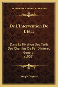 De L'Intervention De L'Etat