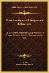 Erasmiani Gymnasii Programma Litterarium