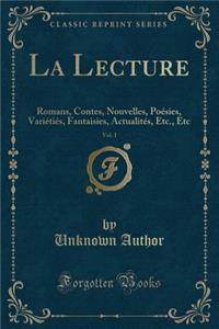 La Lecture, Vol. 1