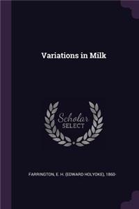 Variations in Milk