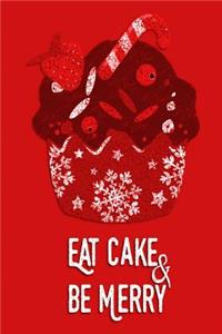 Christmas Journal - Eat Cake & Be Merry (Red-White)
