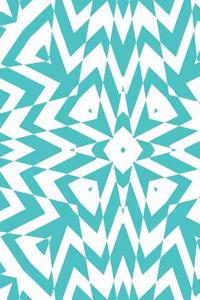 Turquoise and White Geometric Design Notebook