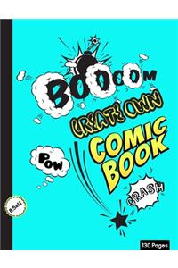 Create Own Comic Book (Glossy Sky Blue)