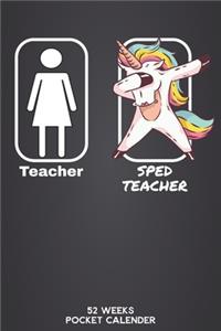 Teacher - Sped Teacher 52 Weeks Pocket Calender