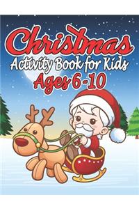 Christmas Activity Book for Kids 6-10