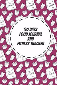 90 DAYS Food Journal and Fitness Tracker