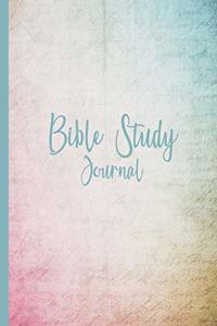 Bible Study Journal: Daily Bible Study Workbook with a Faded Pastel Handwriting Cover