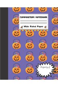 Composition Notebook Wide Ruled Paper