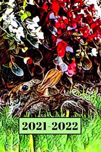 Brown Bunny Rabbit in the Garden Dated Calendar Planner 2 years To-Do Lists, Tasks, Notes Appointments