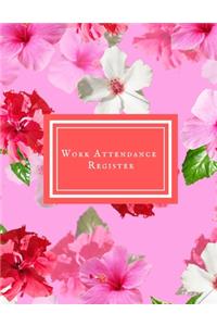 Work Attendance Register