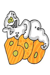 Cute Halloween Ghost Decoration Boo School Composition Book 130 Pages