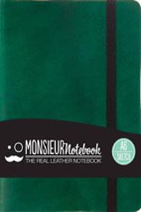 Monsieur Notebook - Real Leather A6 Green Sketch