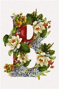 Floral Initials Dot Grid Journal - B