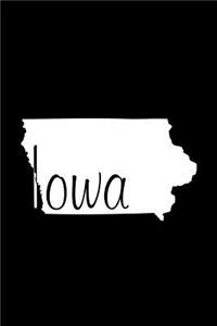 Iowa - Black Lined Notebook with Margins