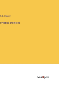 Syllabus and notes