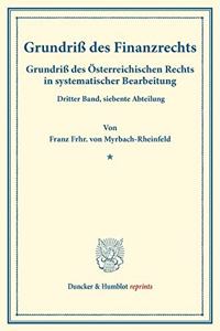 Grundriss Des Finanzrechts