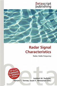 Radar Signal Characteristics